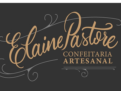 Elaine Pastore | Confeitaria Artesanal boulangerie branding brush calligraphy candy chocolate lettering