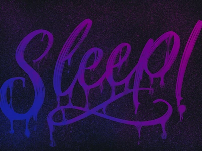 Sleep / iPad Pro apple pencil brushpen calligraphy ipad lettering