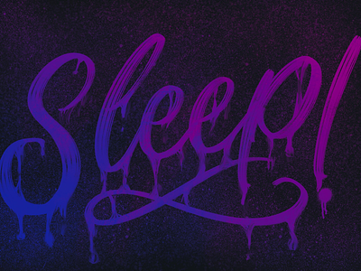 Sleep / iPad Pro apple pencil brushpen calligraphy ipad lettering