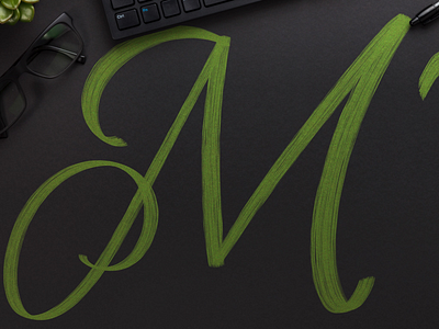 M / 36DaysOfType 36days calligraphy chalk j lettering procreate