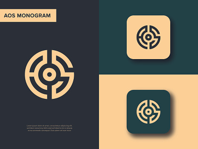 AOS or AS Monogram Logo a aos aos logo aos monogram app as as logo as monogram branding icon lettermark lettermark logo logodesigner modern logo monogram monogram logo monoline o s