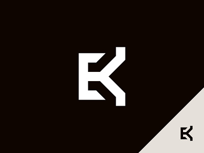 Letter EK Logo { For Sell } brand brand design branding creative ek ek logo ek monogram icon identity ke ke logo ke monogram letter ek logo letter ke logo logo logo design mark symbol typography vector