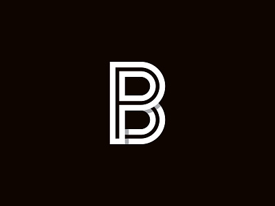 Letter B / BP / PB Monogram Logo b b logo bp bp logo bp monogram branding brandmark creative identity letter b logo letter bp logo letter pb logo logo logo design modern logo pb pb logo pb monogram simple logo white