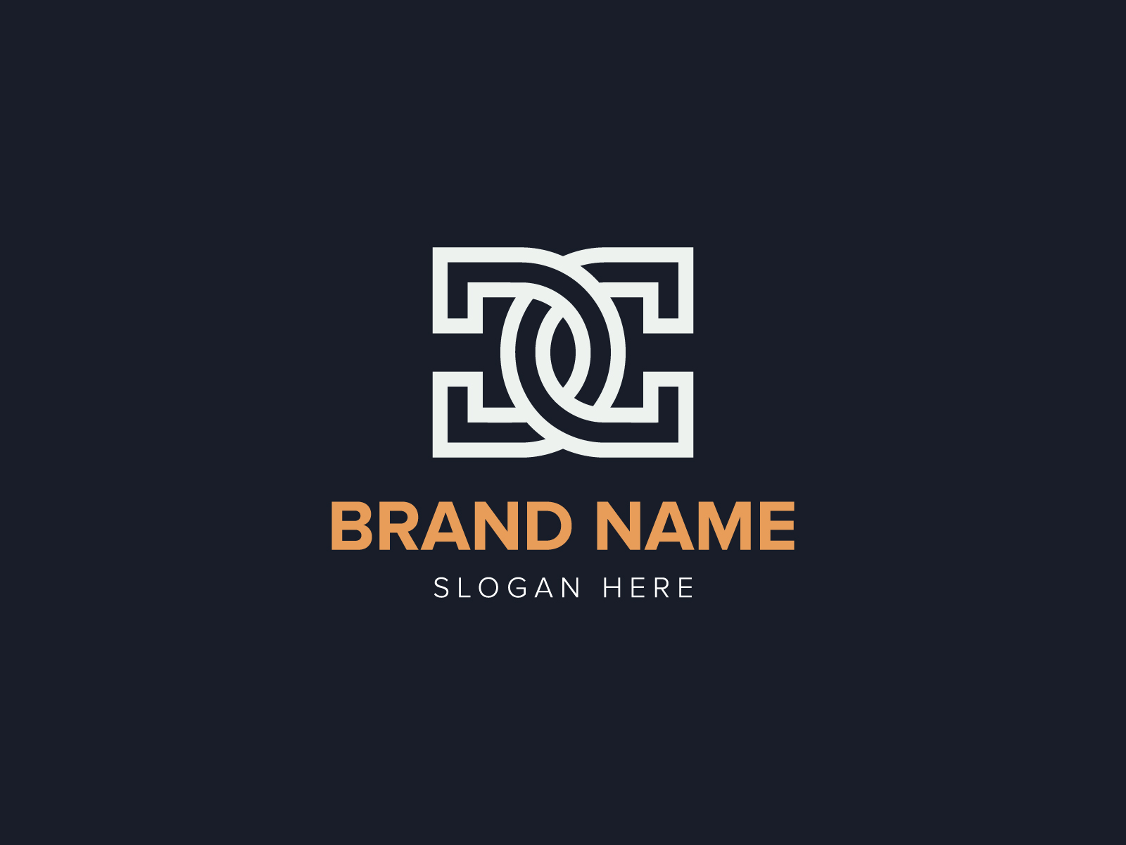 Initial dc logo design Royalty Free Vector Image