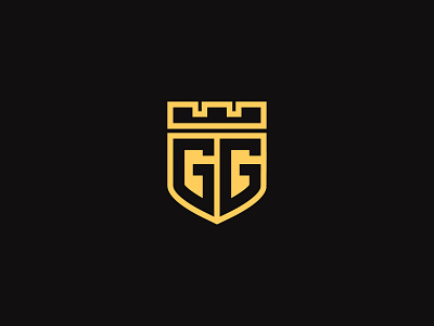 Initial Letter GG Shield Logo
