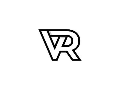 VR Monogram Logo brand design branding icon identity lettering lettermark logo logo design logotype mark minimal monogram rv rv logo rv monogram simple typography vr vr logo vr monogram