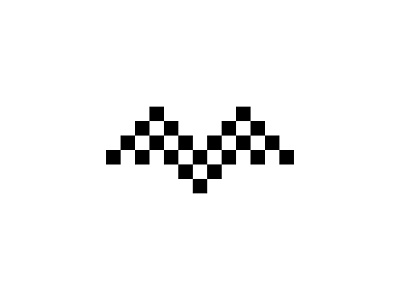 Letter M or Wing Pixel Logo arts logo branding design identity letter m logo lettermark logo logotype m icon m mark m monogram m pixel logo mark minimal monogram photography typography vector wing pixel logo wings