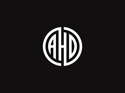 AHD Monogram Logo ahd ahd logo ahd monogram branding brandmark circle design identity lettermark logo logo design logos logotype minimal modern monogram symbol typography vector