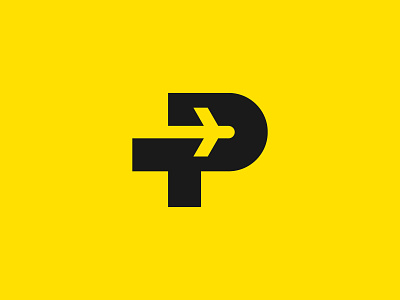 Letter P Plane Logo