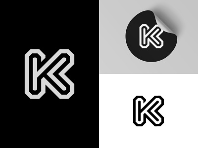 Letter K Monogram Logo branding design identity illustration k icon k mark kk kkk letter k logo letter k monogram logo lettermark logo logo design logos logotype minimalist monogram simple typography ui
