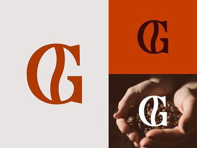 Letter G Logo With Coffee Bean