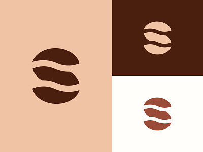 Letter S Coffee Bean Logo