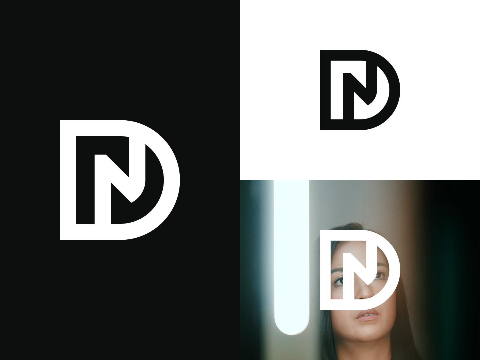 Initial letter nd logo template design Royalty Free Vector