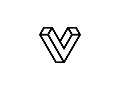 Impossible Letter V Logo