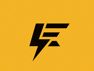 Letter E Thunder Logo
