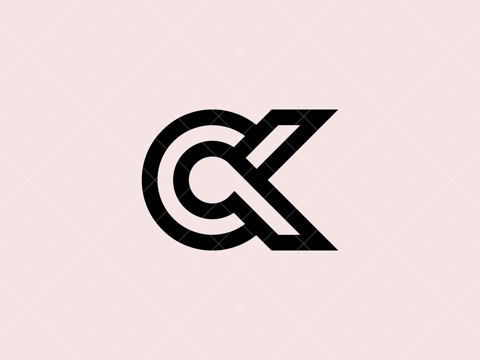 Ck logo design Free Stock Vectors