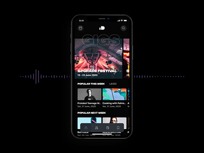Discovering Gigs - ID Booking App app apple pay black coffee booking dj djs face id ios iphone iphonex ui user experience user interface user interfaces ux