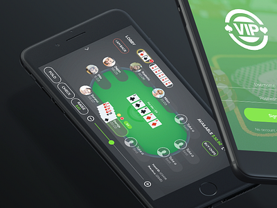 VIP Poker App app design poker tournament ui vip