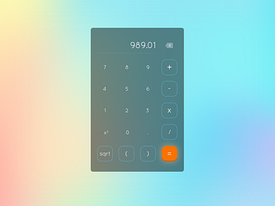 Daily UI challenge #004 - Calculator calculator colorful daily fun minimalistic simple ui