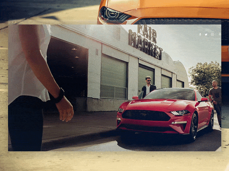 Mustang Redesign - Hero animation designchallenge drive mustang simple slider ui ux video web