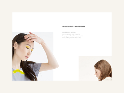 Morii Wear Website - About Section brand design ecommerce feminine inspiration minimal minimal branding ui ux web yellow