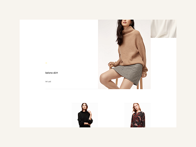 Morii Wear Website - Products clothing brand design ecommerce fashion feminine inspiration minimal ui uidesign ux ux design web women fashion yellow