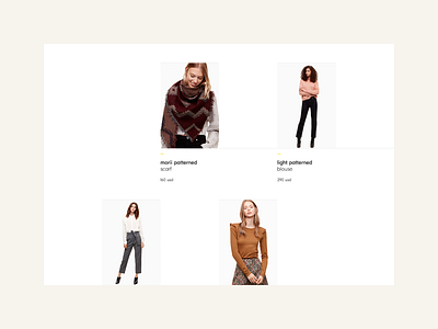 Morii Wear Website - Products 2 clothing brand design ecommerce fashion feminine inspiration minimal morii ui ux web yellow