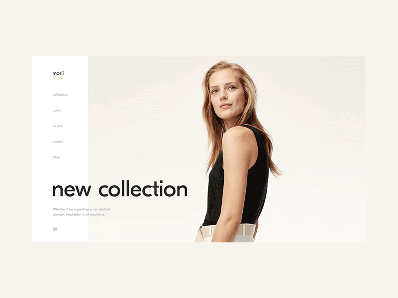 Morii Wear Website - Hover Experimentation design ecommerce fashion feminine inspiration minimal ui ux web yellow