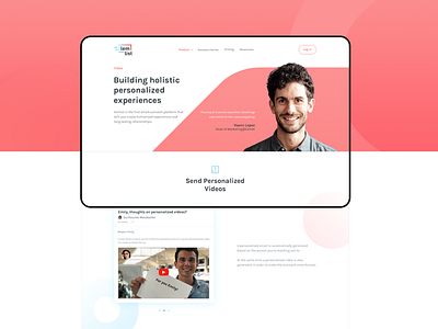 Lemlist Product Page - Video [Desktop] design email lemlist marketing personalization saas design saas website ui ux video web