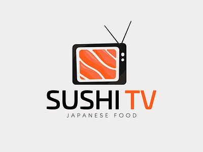 Sushi Tv animation concept design entertainment icon identity illustration illustrator logo sushi tv