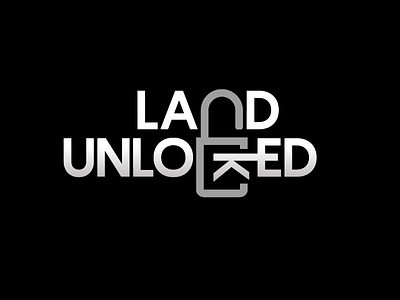 Land unlocked brandidentity branding design designer logo logodesign logogram logotype monocrome