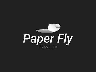 Paper fly logo logodesign logomark monocrome paper