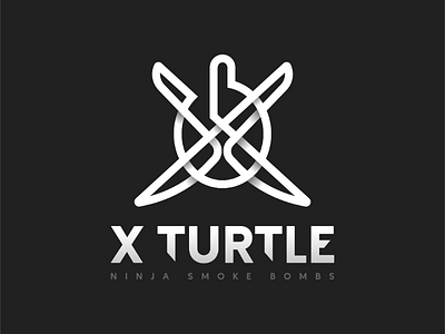 X Turtle design logo turtle