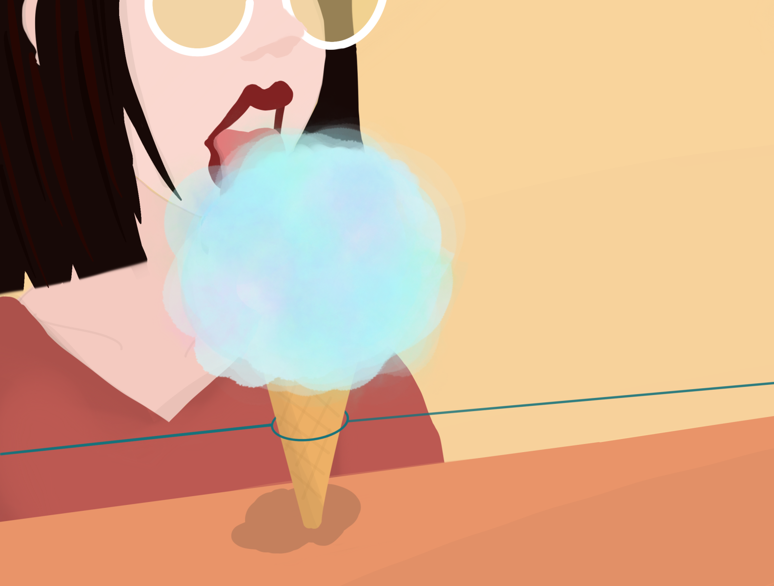 Cotton candy ice cream by Drahsuan on Dribbble