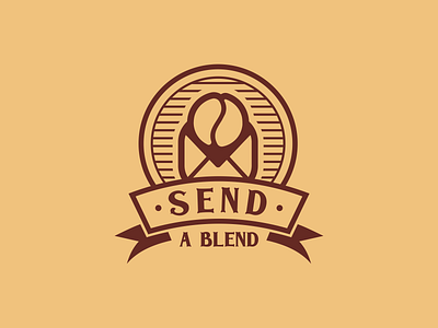 Send a Blend branding coffee coffee cup coffeeshop design illustration lineart logo logos vector