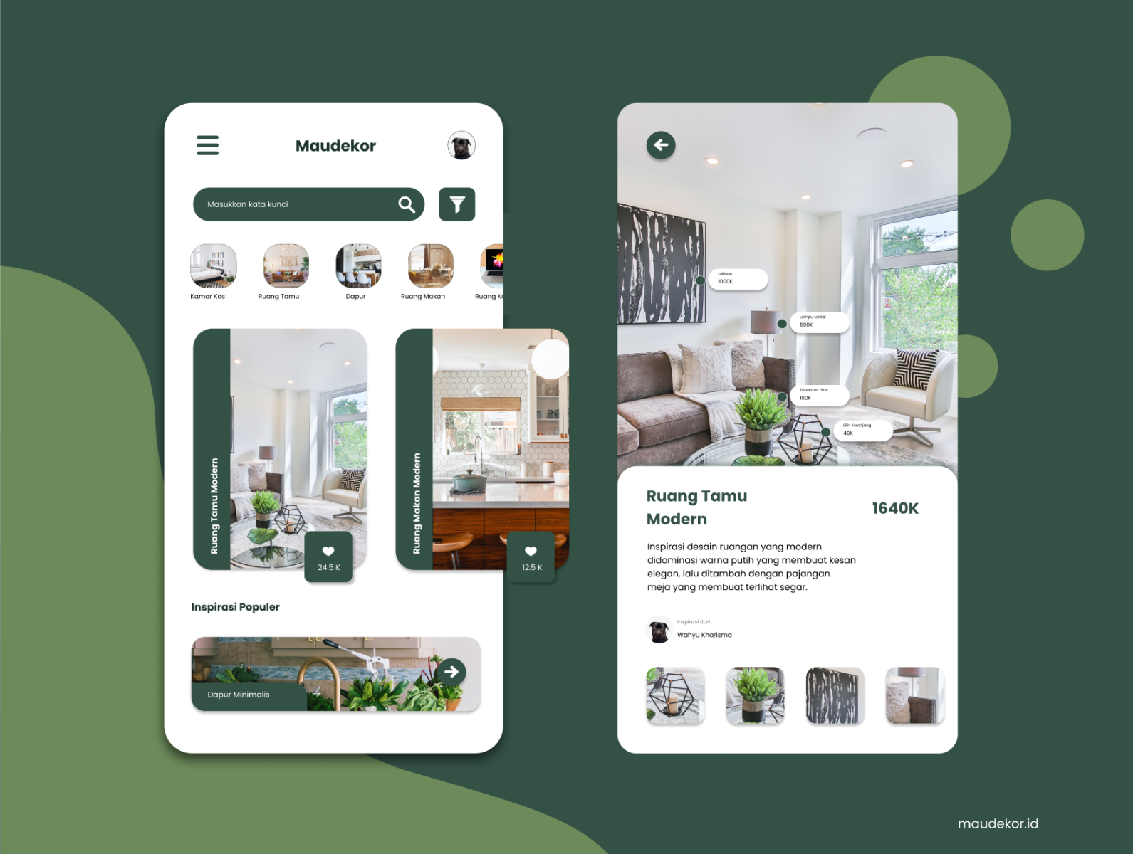 Room Decoration Inspiration App Design by Wahyu Kharisma on Dribbble