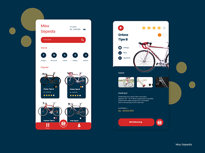 Bicycle Shop App Design