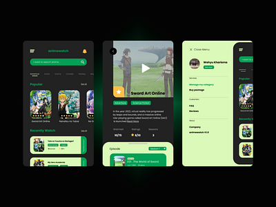 Anime Streaming App Concept