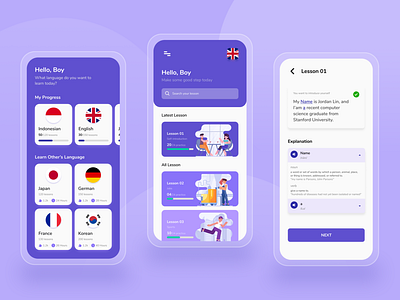 Language Learning App Concept