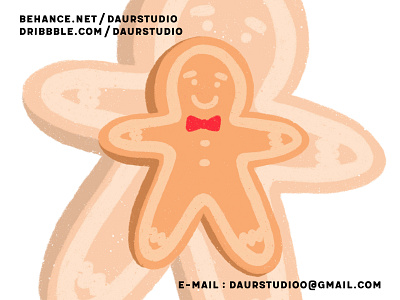 Cute gingerbread art branding character christmas design draw flat graphic design illustration illustrator logo typography ui vector