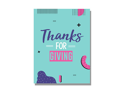 thanks for giving design flat graphic design illustration illustrator lettering typography ui ux vector