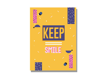 keep smile design flat graphic design illustration illustrator lettering typography ui ux vector