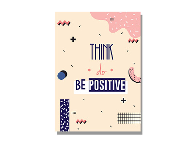 think do be positive design flat graphic design icon illustration illustrator lettering typography ui ux vector