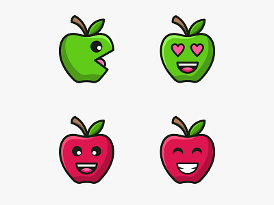 Apple fruits smile cartoon cute apple cartoon cute emotions flat fruit fruit illustration fruit logo fruits illustration juice juice logo logo smiley face vector