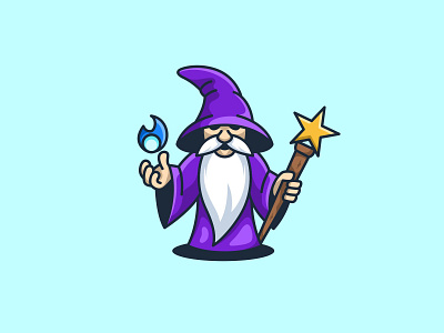 WIZARD art caracter cartoon cartoon character cartoon illustration company cute flat icon illustration mascot media modern vector wizard