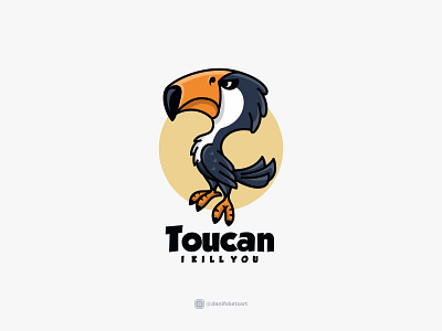 Toucan cartoon logo animal logo bird branding cartoon graphic design icon illustration logo mascot toucan vector