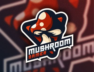 Mushroom esport logo branding design e sport gamer gaming graphic design icon illustration logo mascot mushroom sport vector