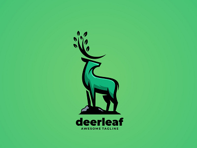 Deer nature logo design