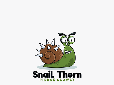 Snail Thorn animal animal logo animals art brand branding cartoon design drawing illustration logo mascot nft nfts snail sticker vector