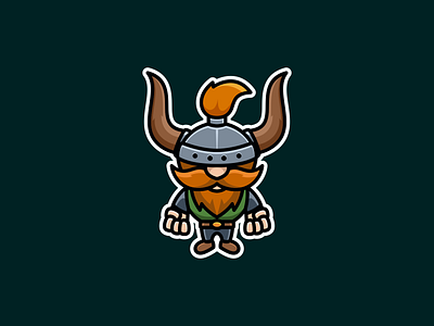 Viking warrior art branding cartoon company cute design drawing graphic design icon illustration logo mascot media nft sticker vector viking warrior